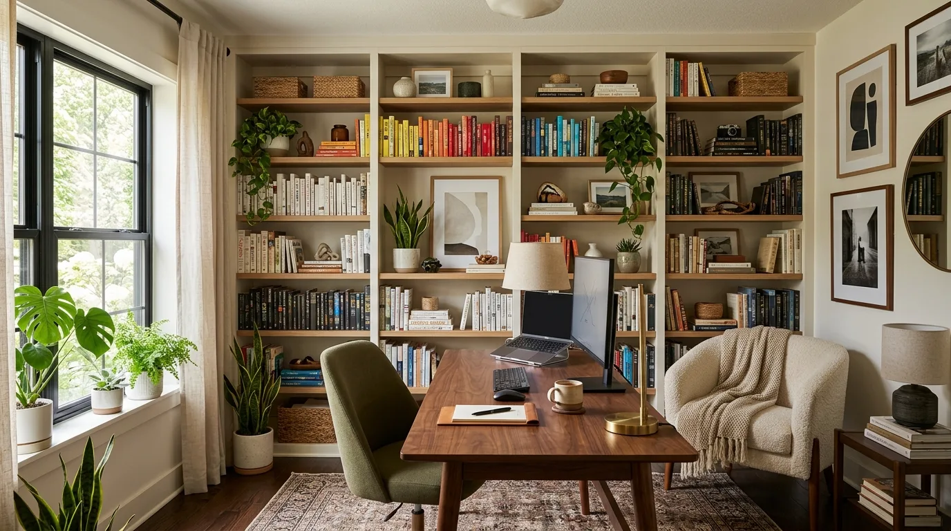 Finish with a setup that supports consistent work inspiration for a home office.